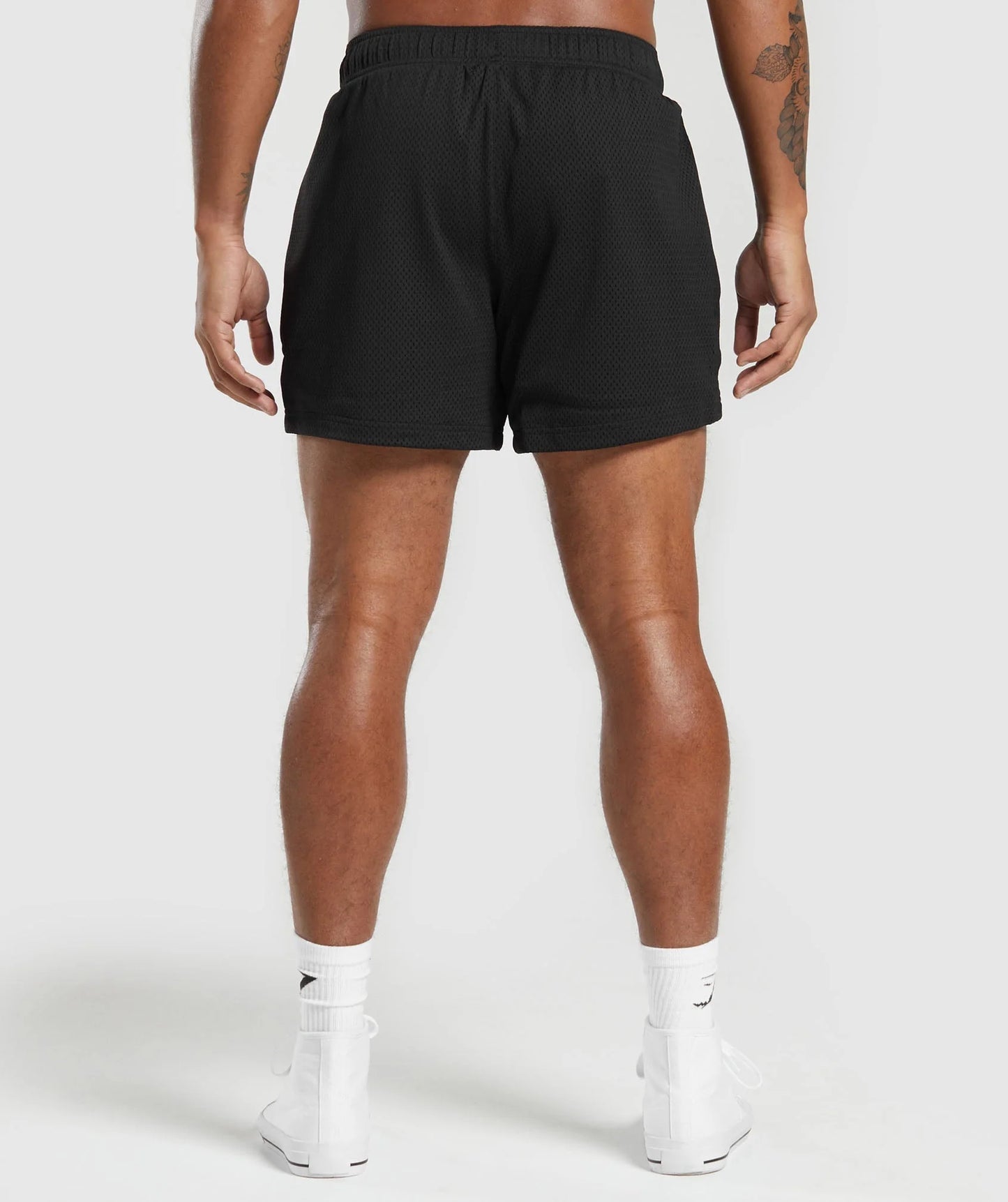 GYMSHARK Lebanon - Lifting Club Mesh 5" Shorts - Black - Back