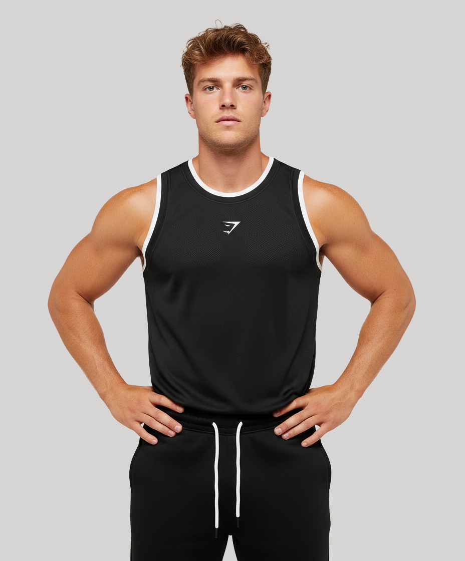 Graphic Basketball Mesh Tank