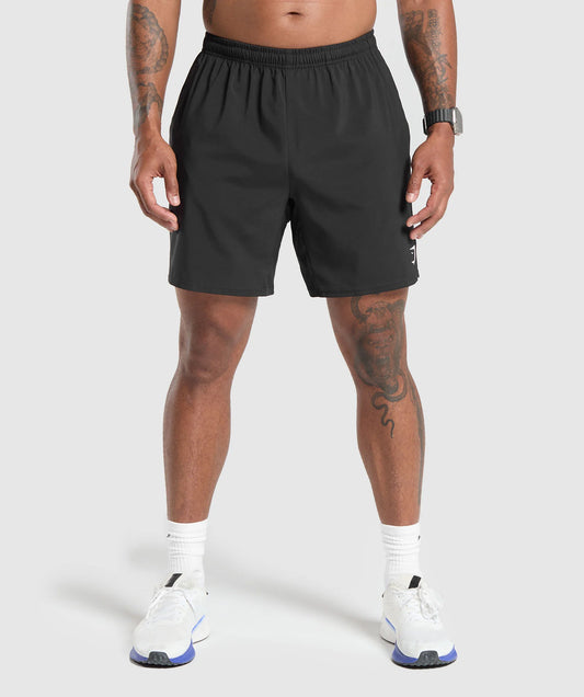 GYMSHARK Lebanon - Arrival 7" Shorts Black - Front