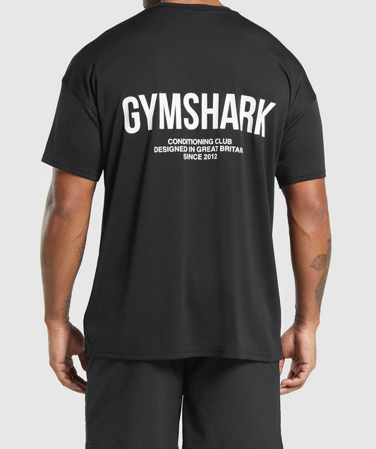 GYMSHARK Lebanon - Conditioning Club Oversized T-Shirt Black - Back