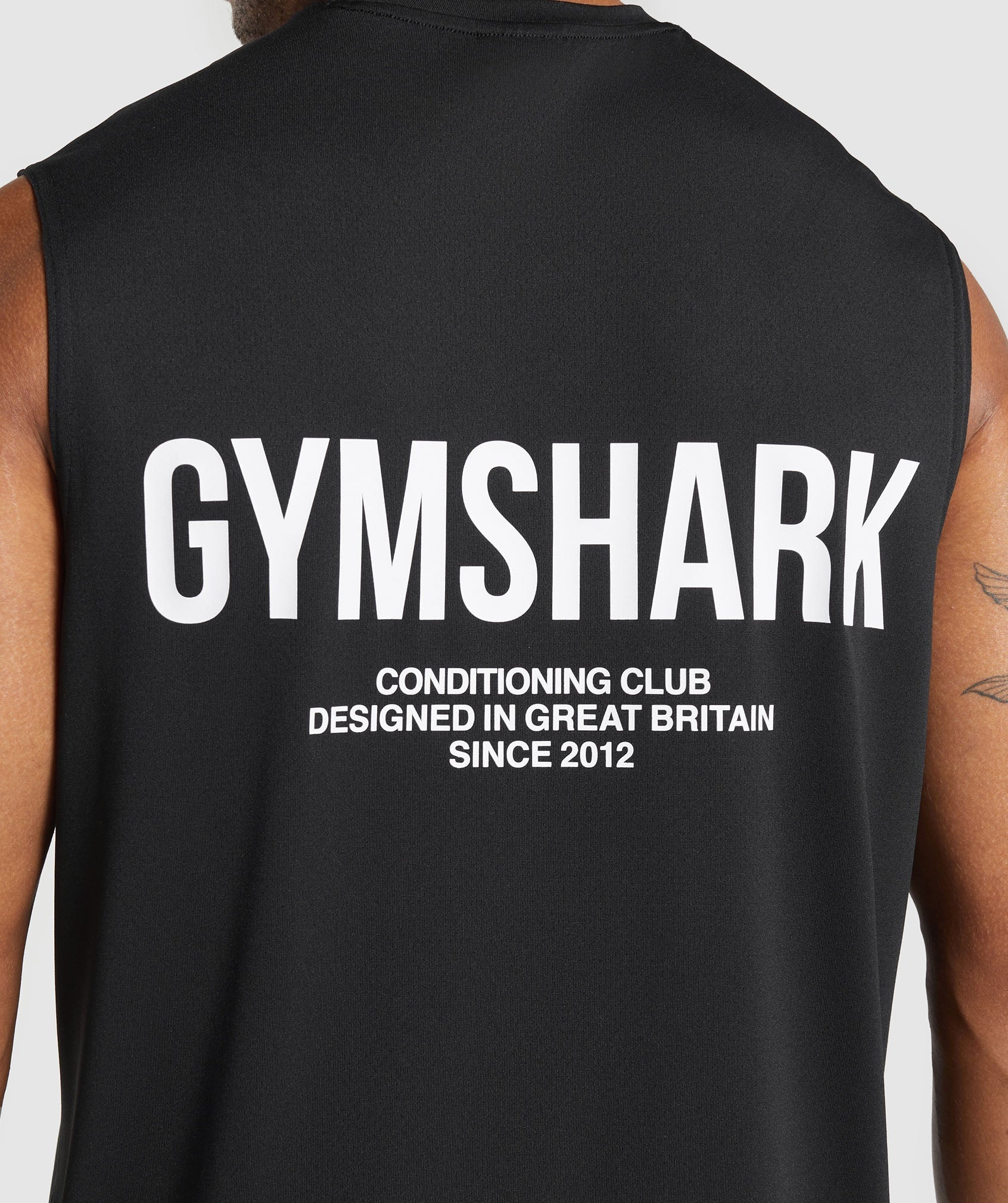 GYMSHARK Lebanon - Conditioning Club Tank Black - Back Close up