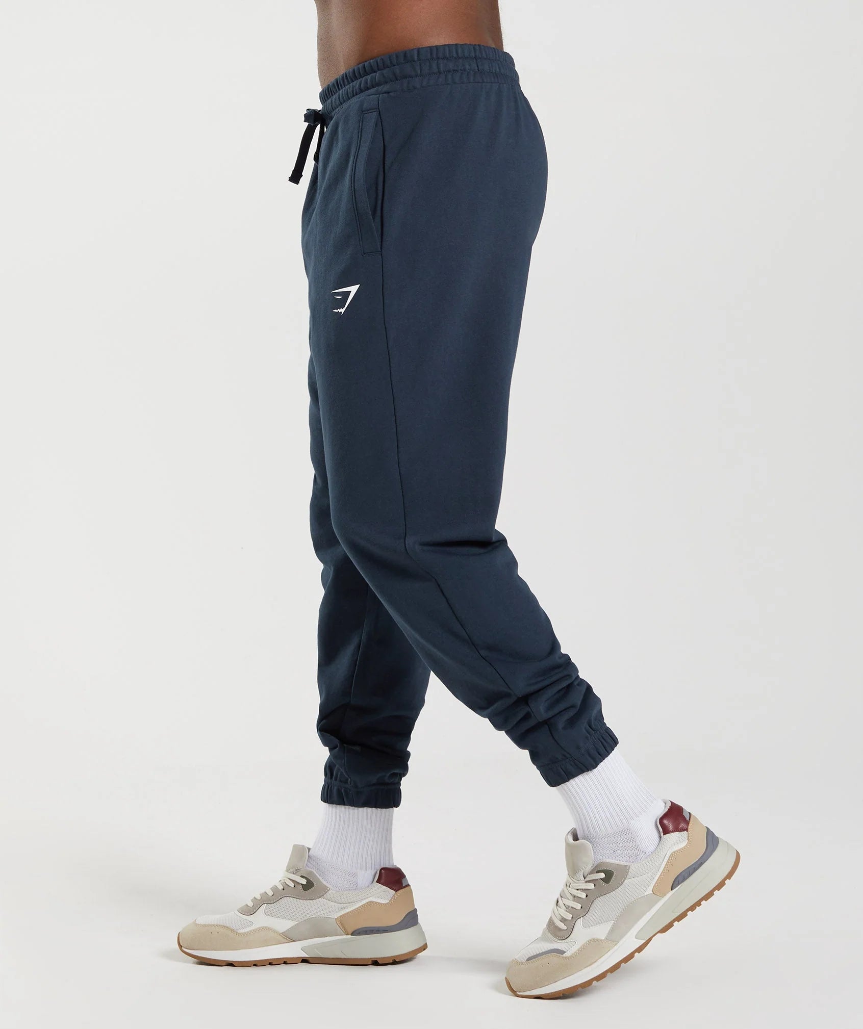 GYMSHARK Lebanon - Essential Oversized Joggers Navy - Side