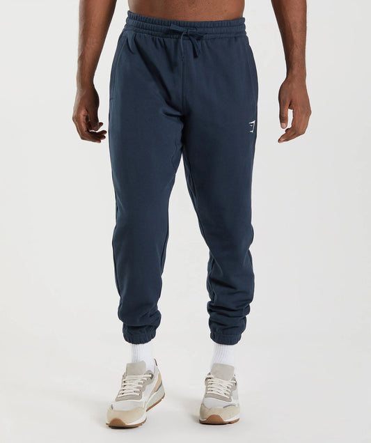 GYMSHARK Lebanon - Essential Oversized Joggers Navy - Front