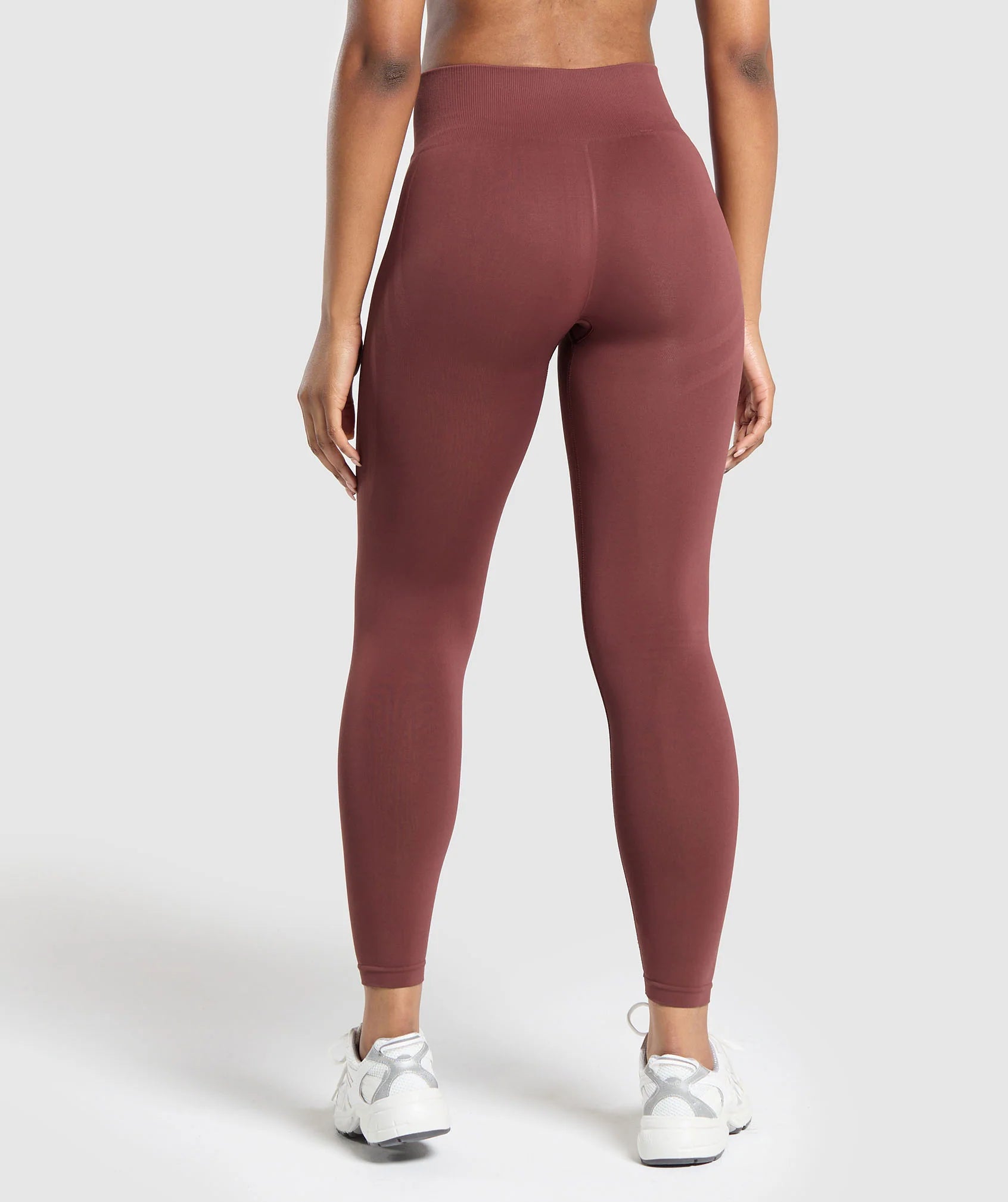 GYMSHARK Lebanon - Everyday Seamless Leggings Burgundy Brown - Back
