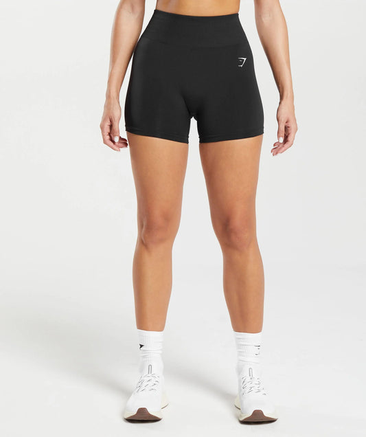GYMSHARK Lebanon - Everyday Seamless Shorts Black - Front