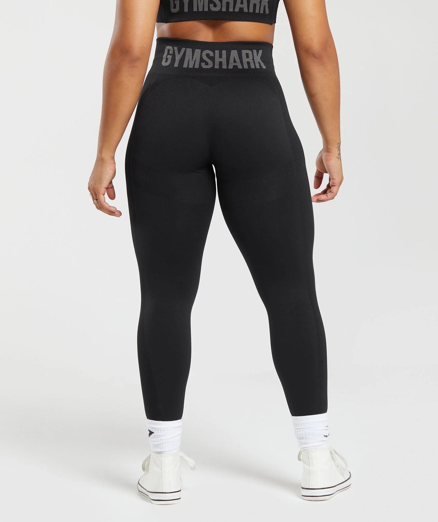 GYMSHARK Lebanon - Flex High Waisted Leggings Black - Back