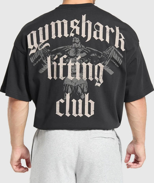 GYMSHARK Lebanon - Lifting Club T-Shirt Black - Back