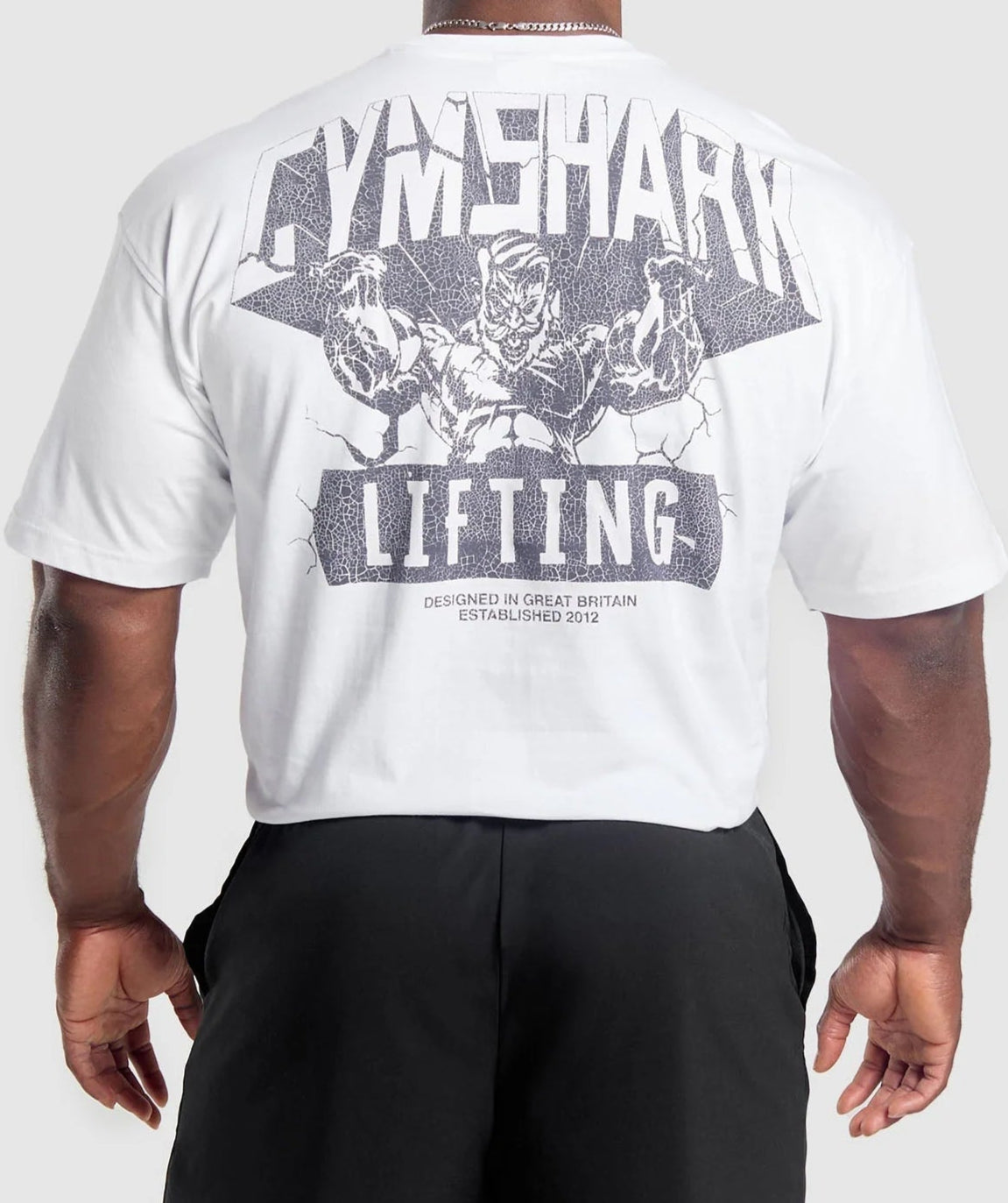 GYMSHARK Lebanon - Lifting Man T-Shirt White - Back