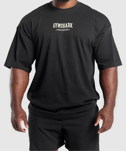 GYMSHARK Lebanon - Iron Plate T-Shirt Black - Front