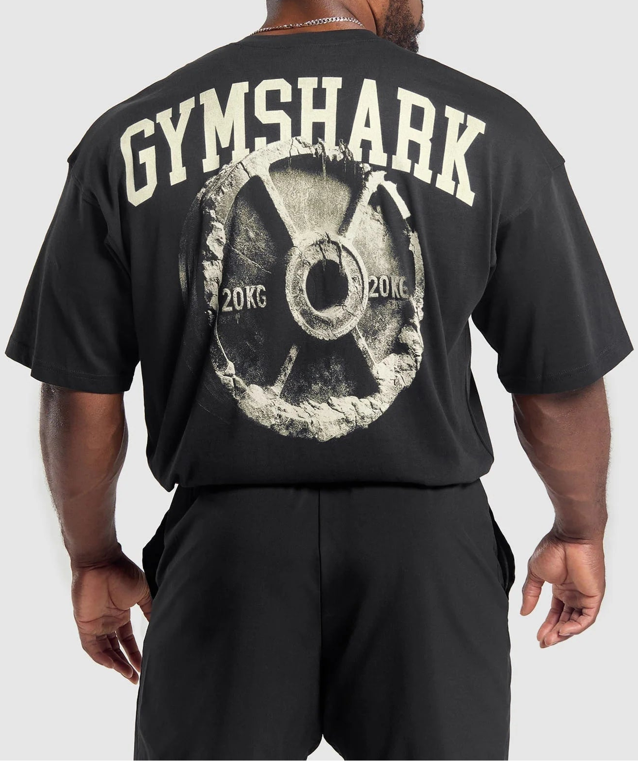 GYMSHARK Lebanon - Iron Plate T-Shirt Black - Back