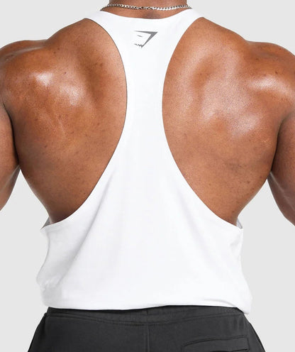 GYMSHARK Lebanon - Lifting Apparel Stringer White - Back