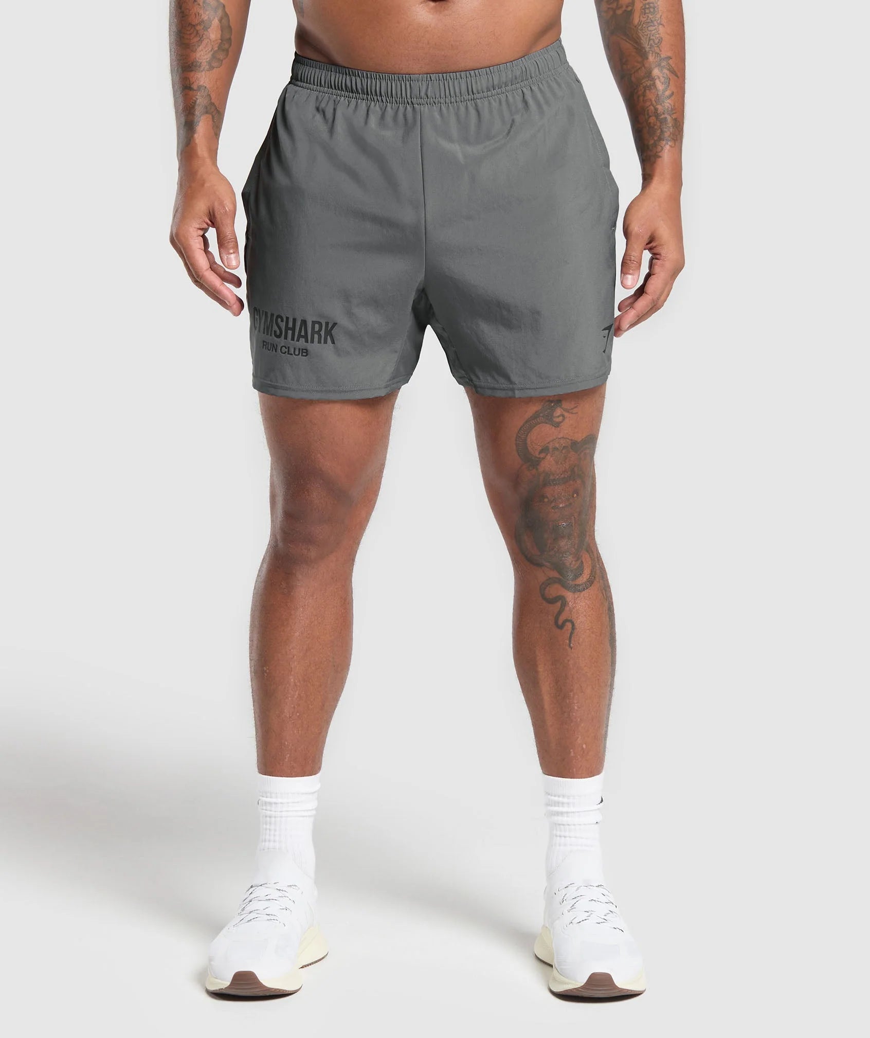 GYMSHARK Lebanon - Running Dept. 5" Shorts Grey - Front