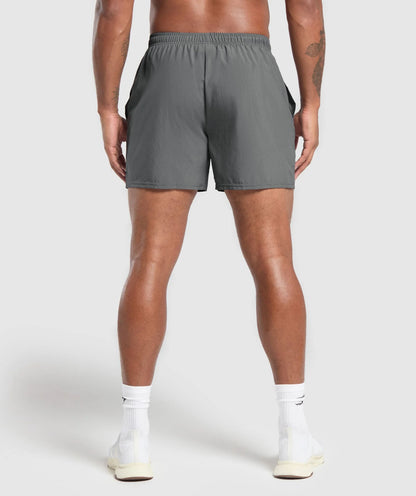 GYMSHARK Lebanon - Running Dept. 5" Shorts Grey - Back