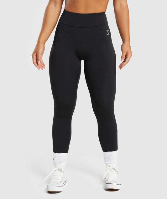 GYMSHARK Lebanon - GS Power Regular Leggings Black - Front