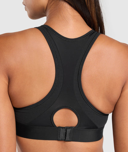 GYMSHARK Lebanon - Hybrid Sports Bra Black - Back