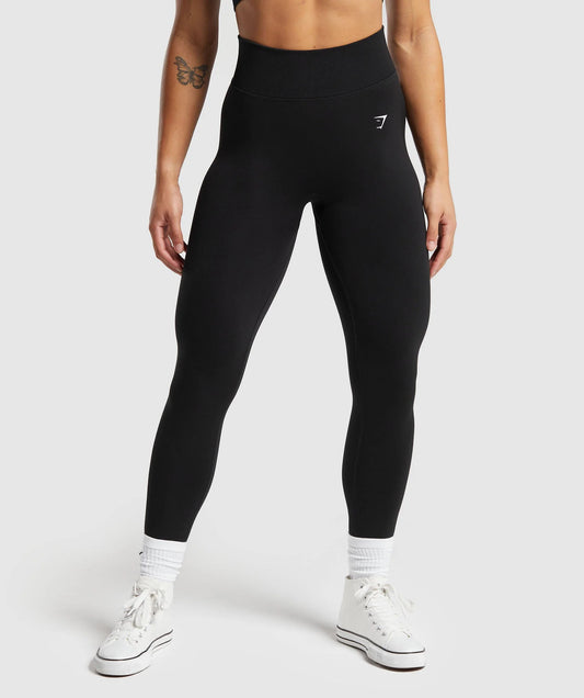 GYMSHARK Lebanon - Lift Contour Seamless Leggings Black - Front