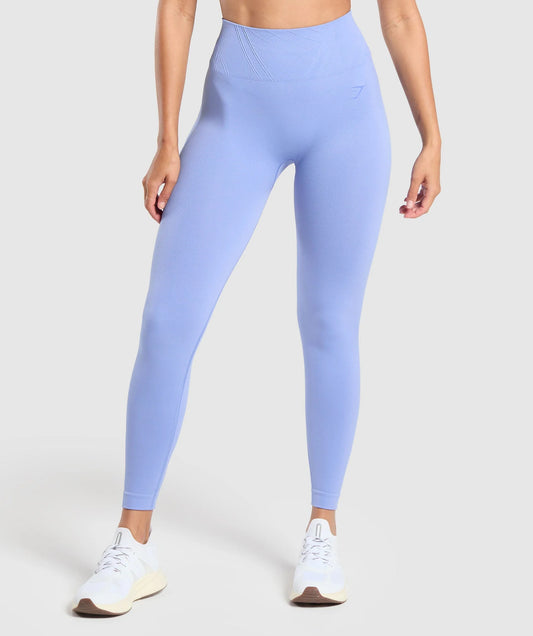 GYMSHARK Lebanon - Corset Seamless Leggings Lift Blue - Front