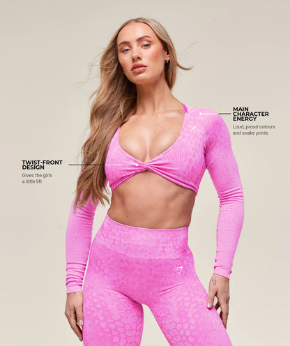 Adapt X Whitney Animal Seamless Long Sleeve Top