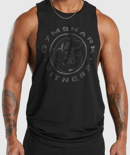 GYMSHARK Lebanon - Legacy Drop Arm Tank Black - Front