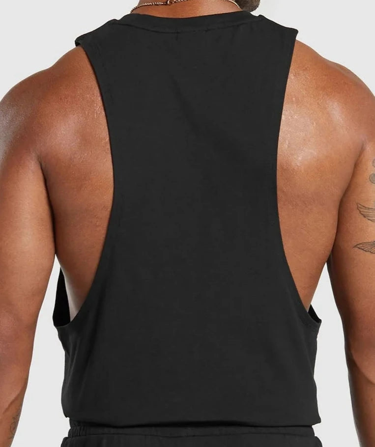 GYMSHARK Lebanon - Legacy Drop Arm Tank Black - Back