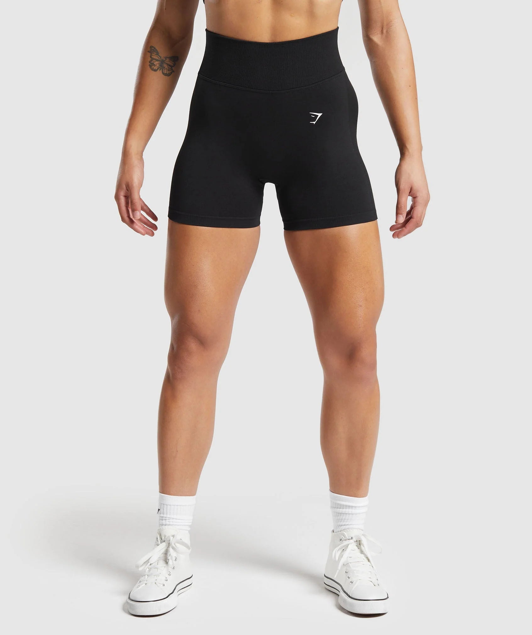 GYMSHARK Lebanon - Lift Contour Seamless Shorts Black - Front