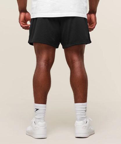 GYMSHARK Lebanon - Lifting Mesh 5" Shorts New Black - Back