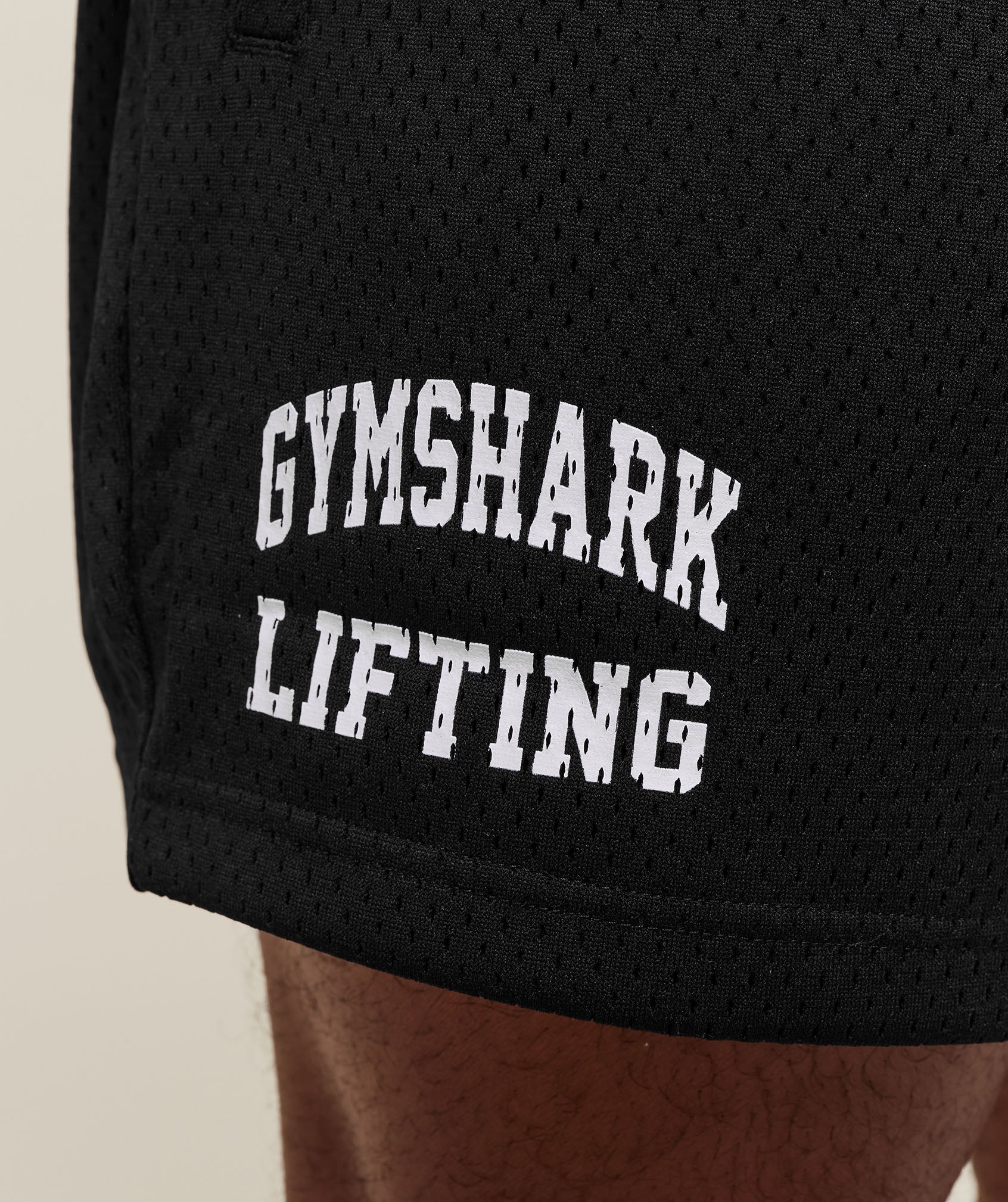 GYMSHARK Lebanon - Lifting Mesh 5" Shorts New Black - Front Side 2