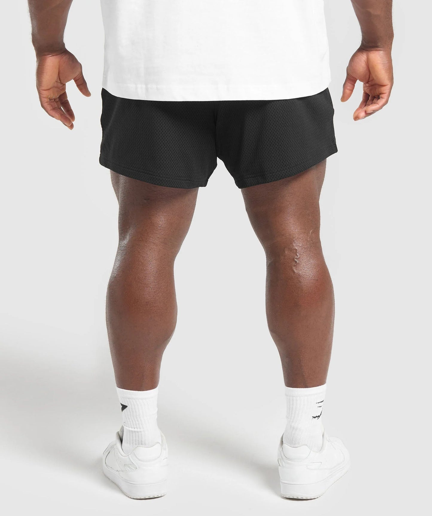 GYMSHARK Lebanon - Lifting Mesh 5" Shorts Black/Conditioning Red - Back