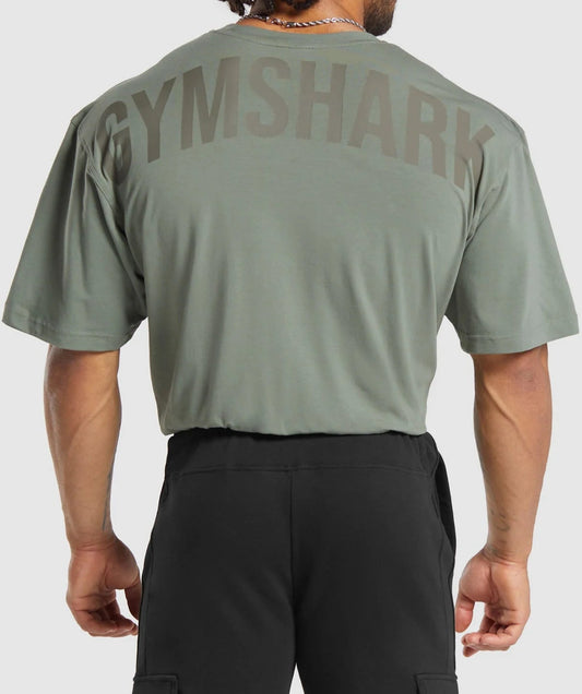 GYMSHARK Lebanon - Power T-Shirt Unit Green - Back