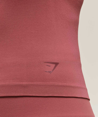 GYMSHARK Lebanon - Soft Sculpt Shelf Tank Washed Berry Pink - logo