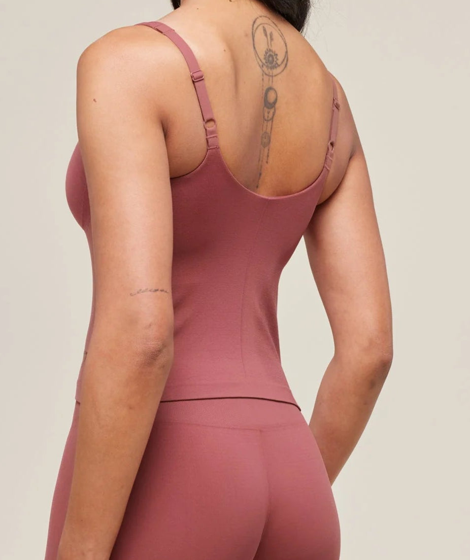 GYMSHARK Lebanon - Soft Sculpt Shelf Tank Washed Berry Pink - Back