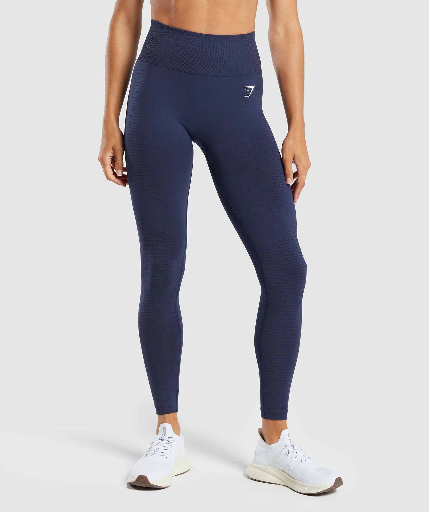 GYMSHARK Lebanon - Vital Seamless Leggings Blue Marl - Front