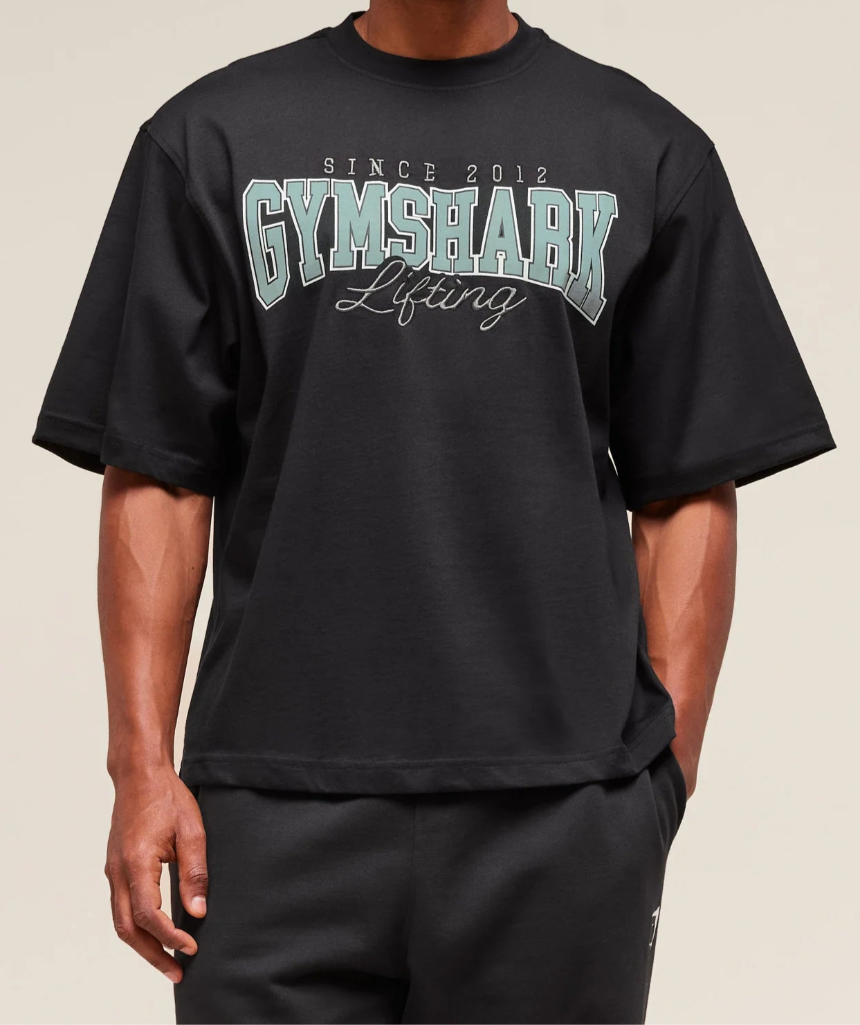 GYMSHARK Lebanon - Lifting Essentials T-Shirt Black - Front