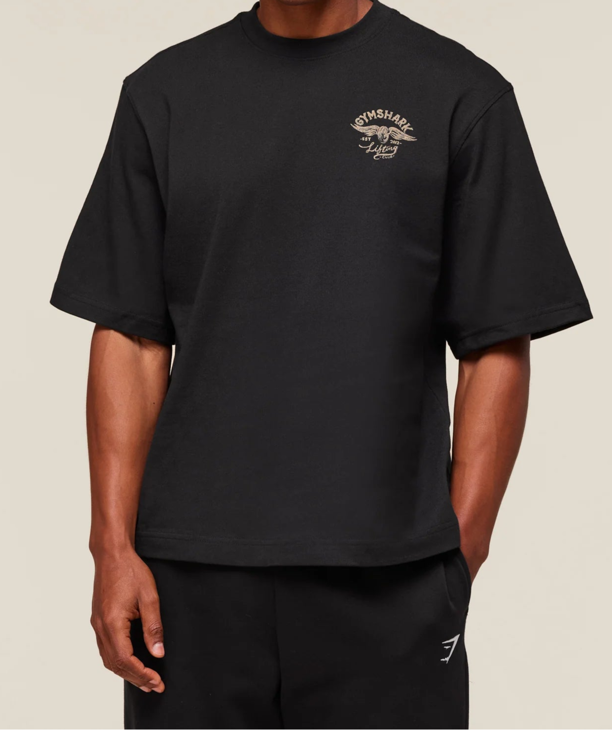 GYMSHARK Lebanon - Flying Weights T-Shirt Black - Front
