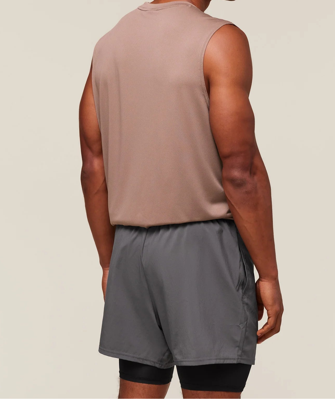 GYMSHARK Lebanon - Oversized Performance Tank Mocha Mauve - Back