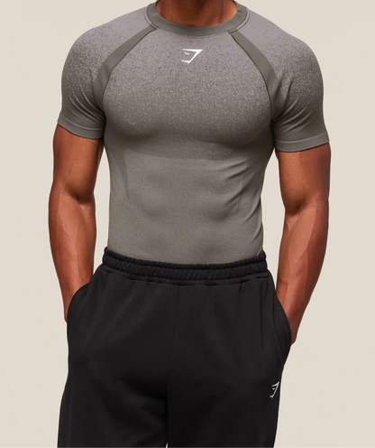 GYMSHARK Lebanon - Shadow Seamless T Shirt Meteor Grey - Front
