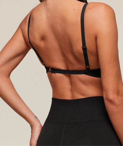 GYMSHARK Lebanon - Vital Seamless Sports Bra Black - Back