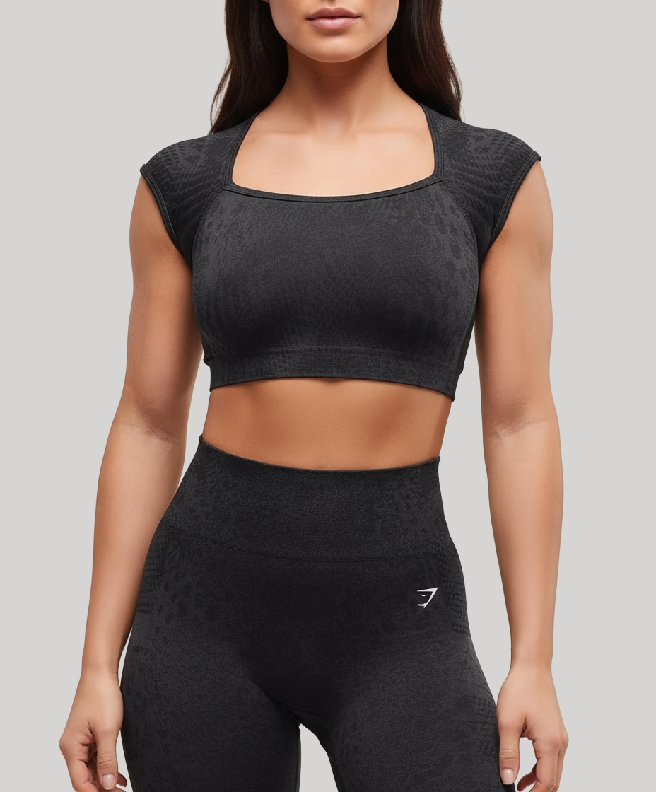 Adapt X Whitney Animal Seamless Crop Top