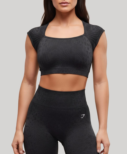 Adapt X Whitney Animal Seamless Crop Top