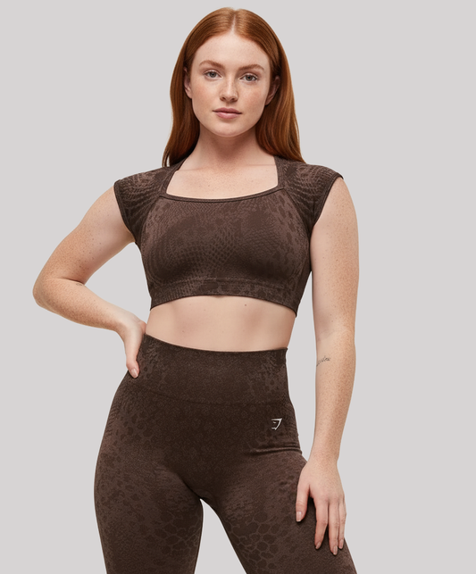 Adapt X Whitney Animal Seamless Crop Top